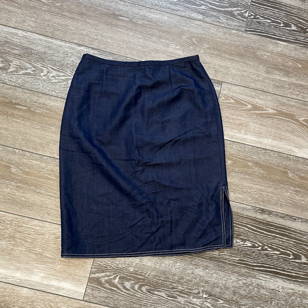Yves Cossette Depeche Mode Fantastic Vintage Skirt Navy Blue